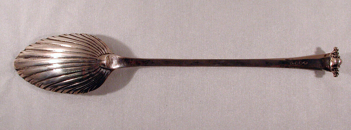 Serving spoon, Silver, British, London