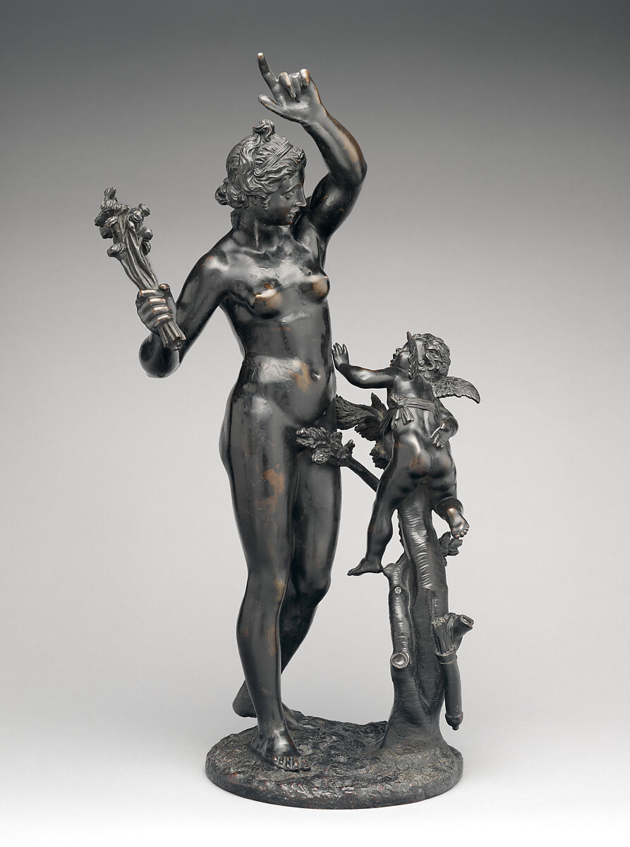 Venus chastening Cupid, Giovanni Francesco Susini (Italian, Florence 1585–1653 Florence), Bronze, Italian, Florence 