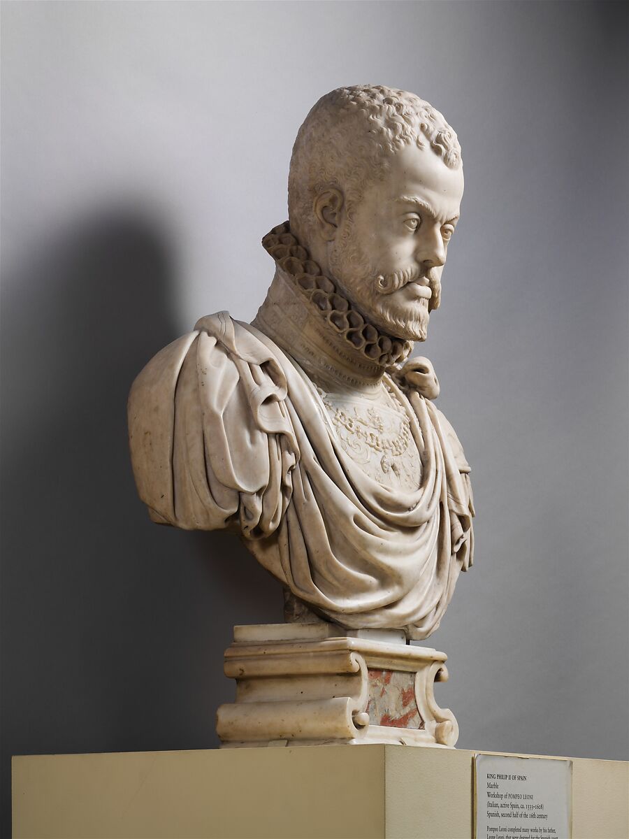 King Philip II of Spain, Pompeo Leoni (Italian, active Spain, ca. 1533–1608), Marble, Spanish