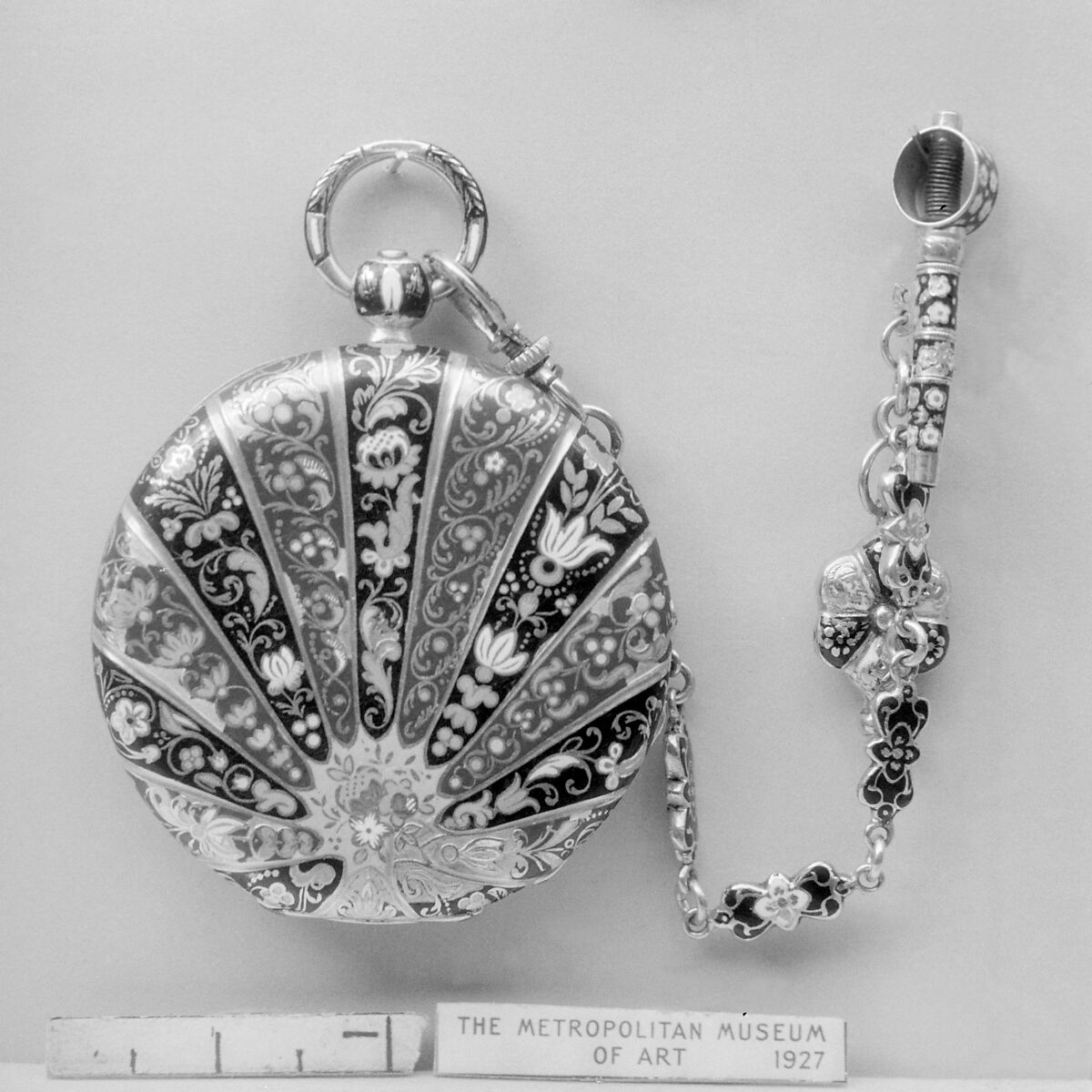 Watch and key, Gold, enamel, French, Paris