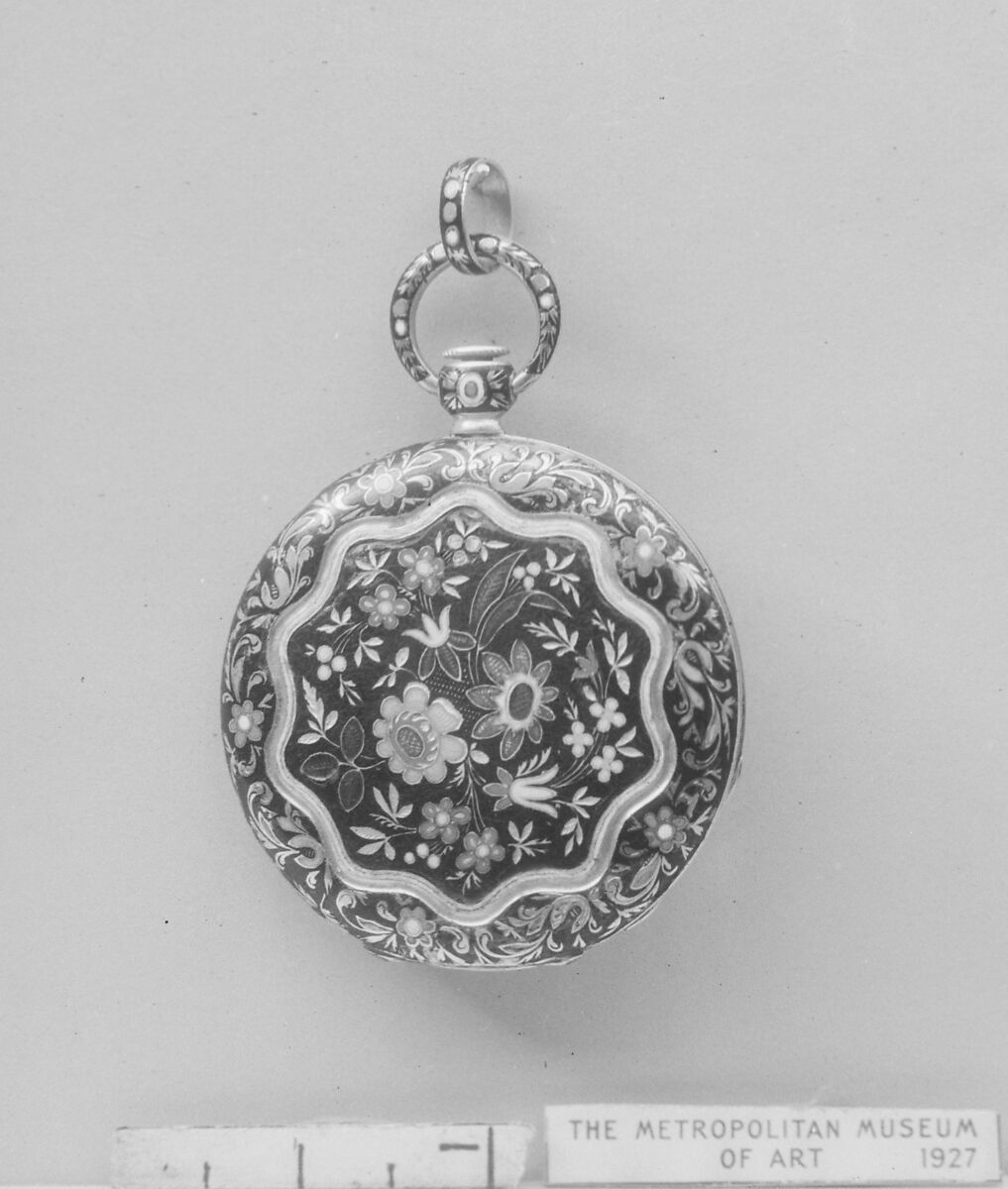 Watch, Watchmaker: Firm of Moynier &amp; Fils (recorded about 1825–30), Gold, enameled; silver, steel, Swiss, Geneva 