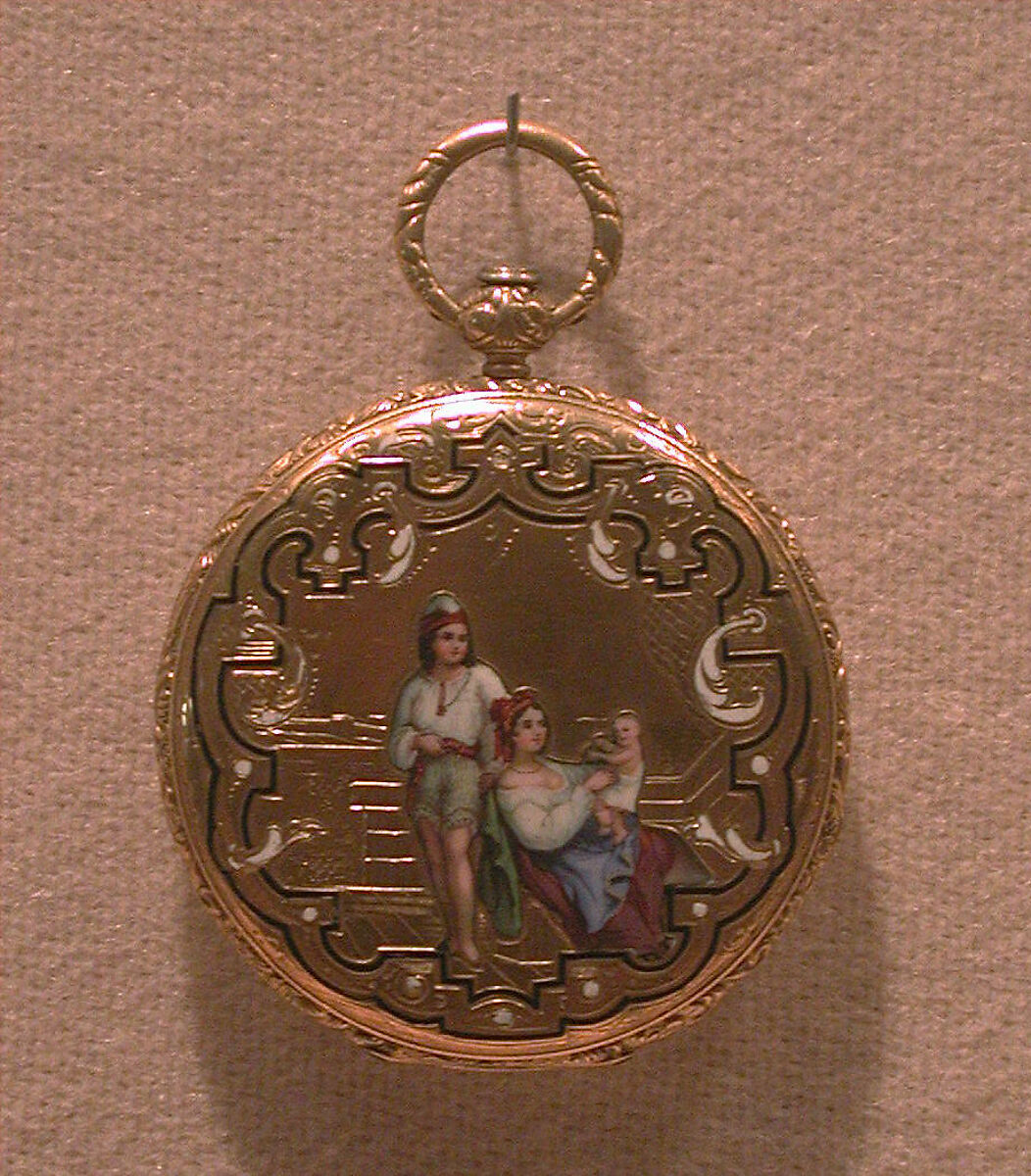 Watch, Watchmaker: Du Bois (Swiss), Case of gold and enamel; jeweled movement, with cylinder escapement, Swiss, La Chaux-de-Fonds 