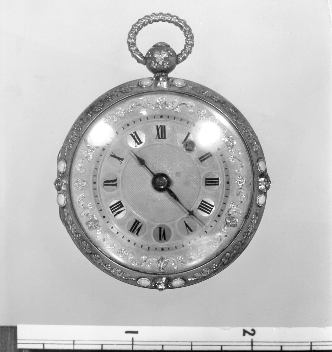 Watch, Watchmaker: Firm of Esquivillon Frères et De Choudens (active 1775–1830), Gold, pink and blue jewels, steel, Swiss, Geneva