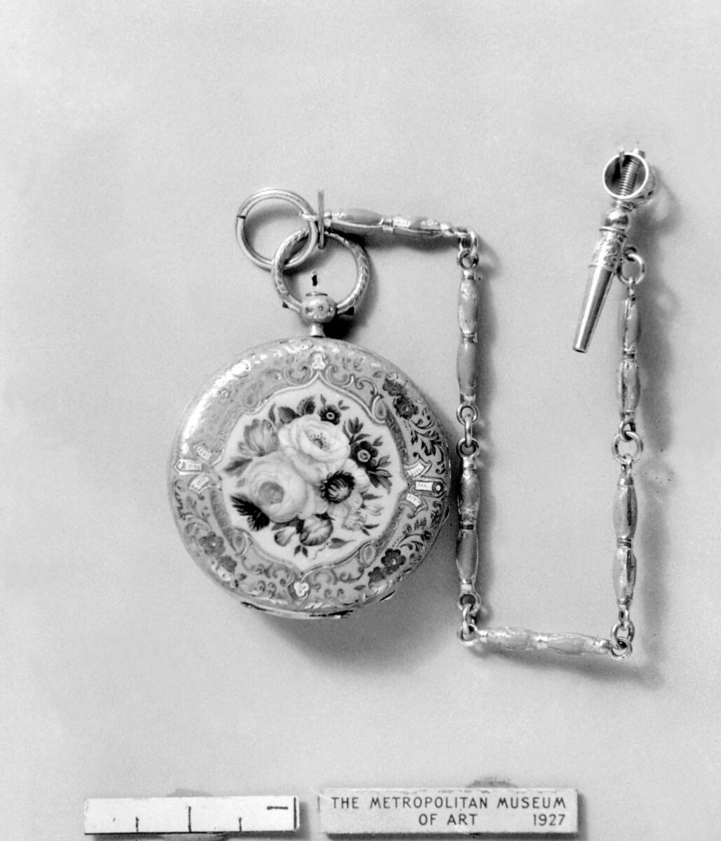 Watch and key, Watchmaker: S. Reymond (active ca. 1840), Gold, enamel, steel, jewels, Swiss, Geneva 