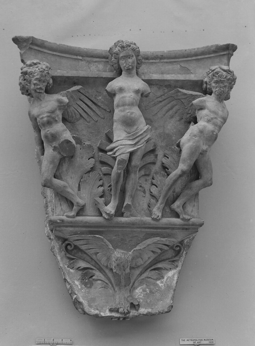 Corbel, Follower of Giuliano da Sangallo (Italian, 1445–1516), Grey stone (pietra serena), Italian, Florence 