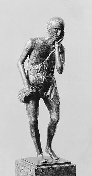 Man with a Toothache, Bronze, possibly Italian, Padua