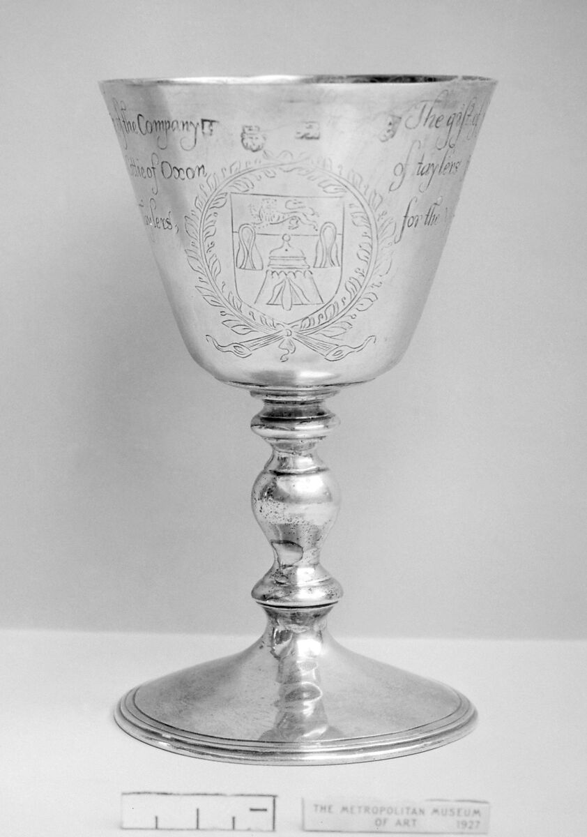 Standing cup, I. I., London (ca. 1619–1640), Silver, British, London 