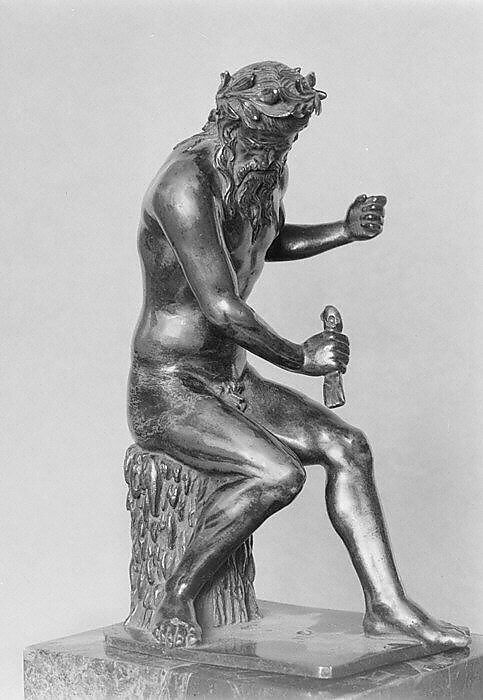 Neptune, Bronze, on green mottled marble base, French 