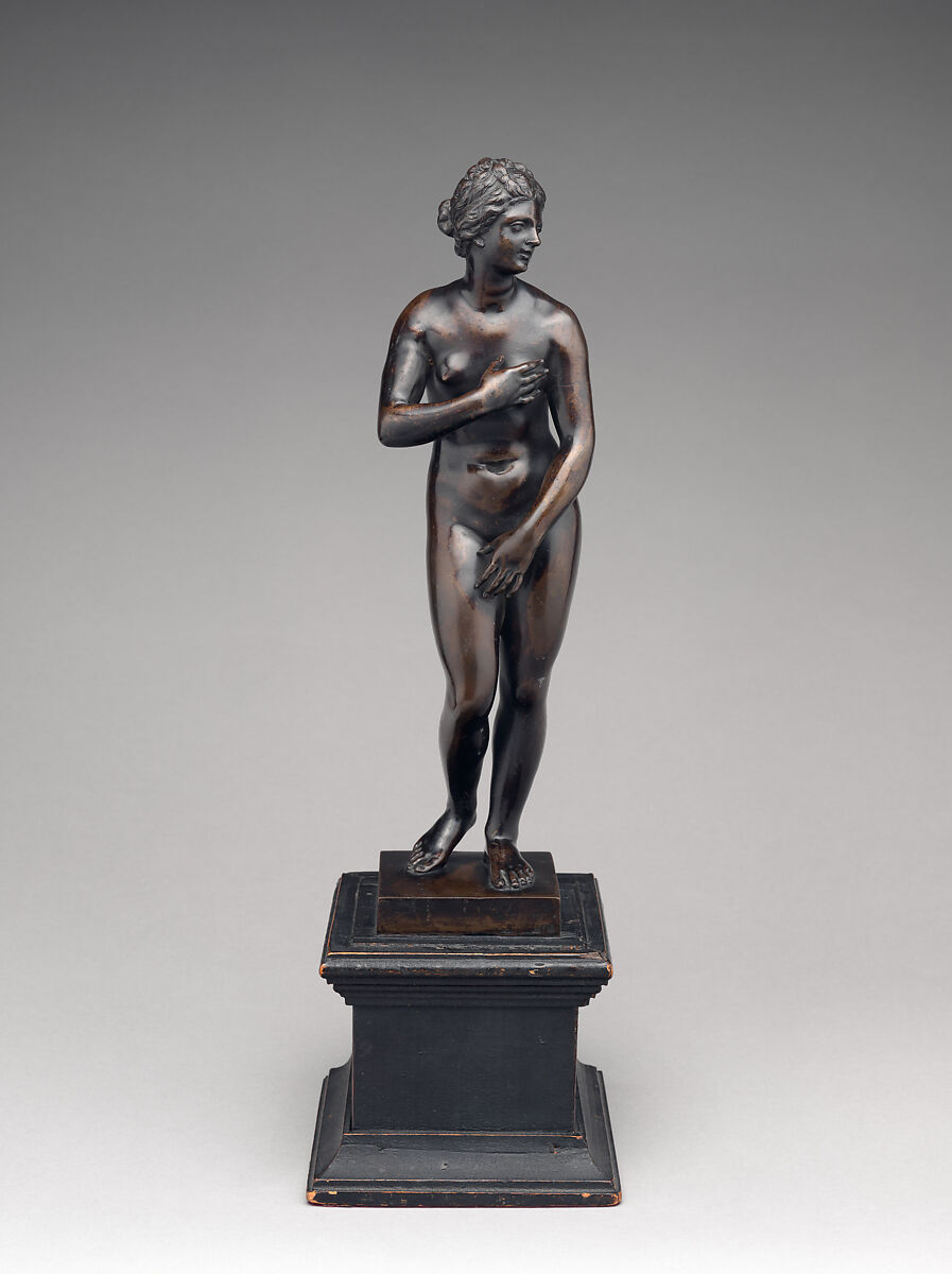 Venus, Massimiliano Soldani (Italian, Montevarchi 1656–1740 Montevarchi), Bronze, on later wood base, Italian, Florence 