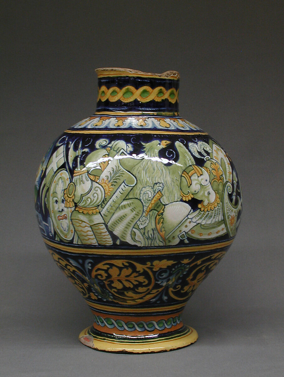Vase, Maiolica (tin-glazed earthenware), Italian