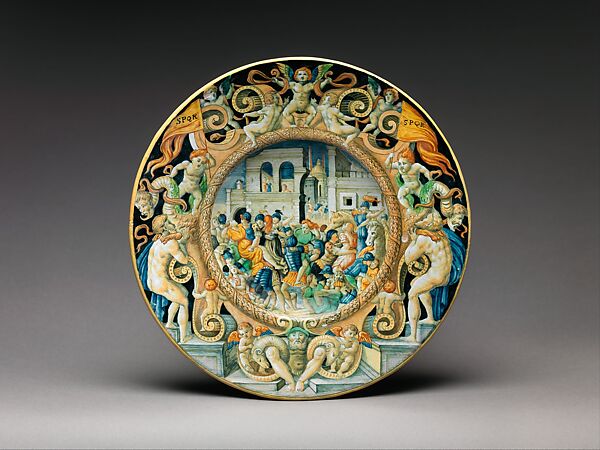 Dish, Possibly by Ferruccio Mengaroni (Italian, 1876–1925), Maiolica (tin-glazed earthenware), Italian, Pesaro 