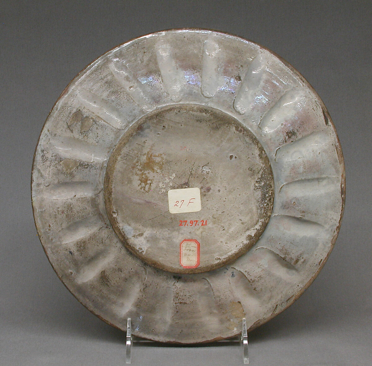 Plate, Maiolica (tin-glazed earthenware), Italian, Gubbio