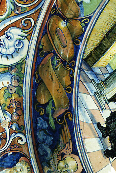 Bowl with Saint Nicholas of Tolentino, Maiolica (tin-glazed earthenware), lustered, Italian, Gubbio