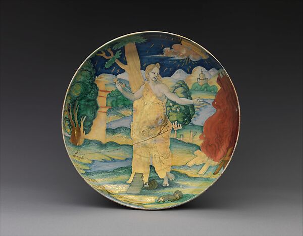 Shallow bowl depicting the Suicide of Dido