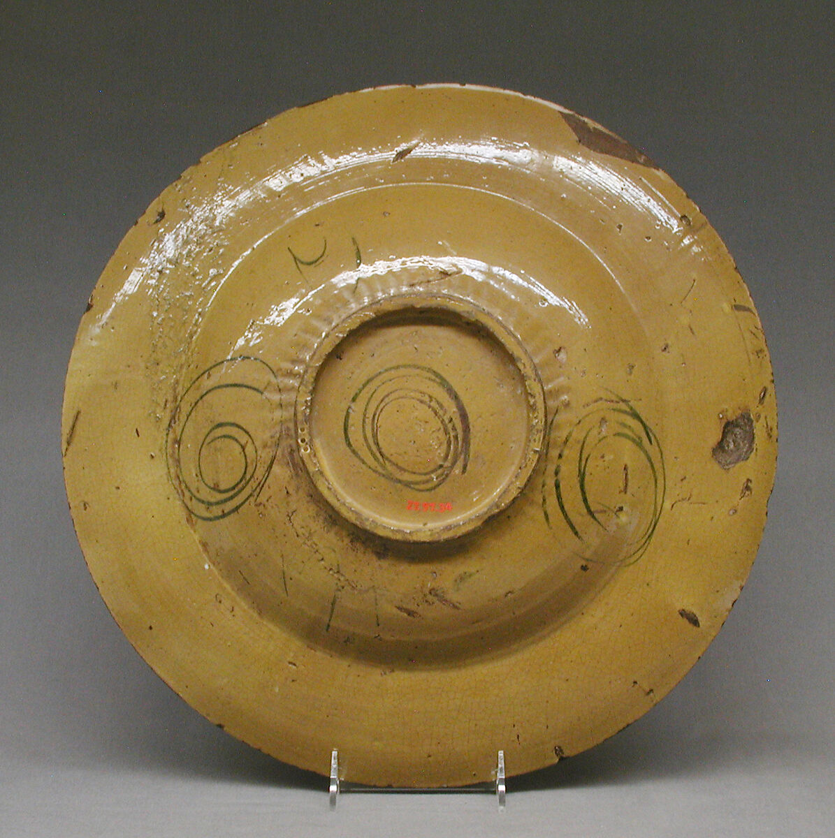 Dish, Tin-glazed earthenware, lustered, Italian, Deruta