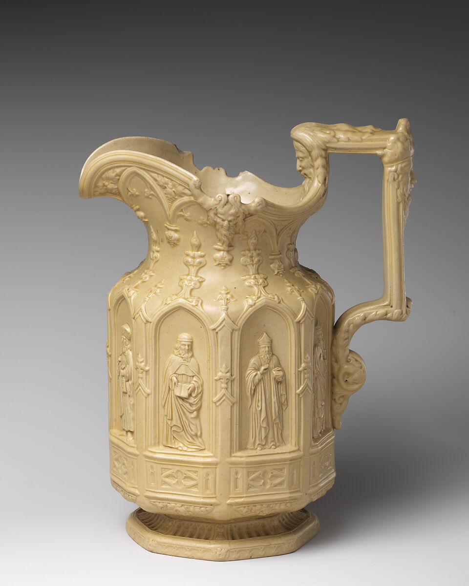 Jug, Charles Meigh (British, active 1835–61), Stoneware, British, Hanley