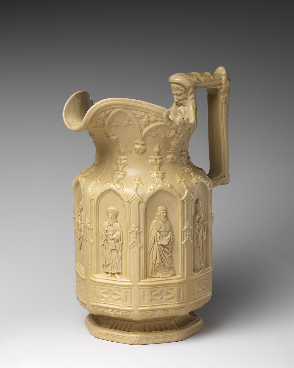 Jug, Charles Meigh (British, active 1835–61), Stoneware, British, Hanley