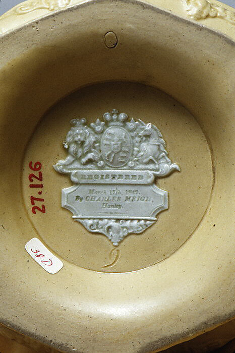 Jug, Charles Meigh (British, active 1835–61), Stoneware, British, Hanley