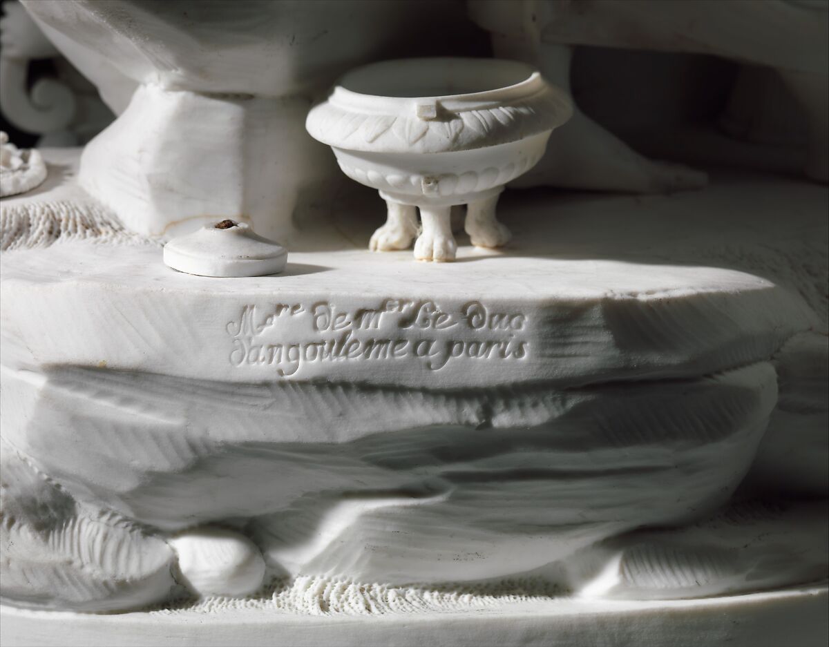 Seated woman and the infant Hercules, Dihl et Guérhard (French, 1781–ca. 1824) (Manufacture de Monsieur Le Duc d’Angoulême, until 1789), Hard-paste biscuit porcelain, French, Paris