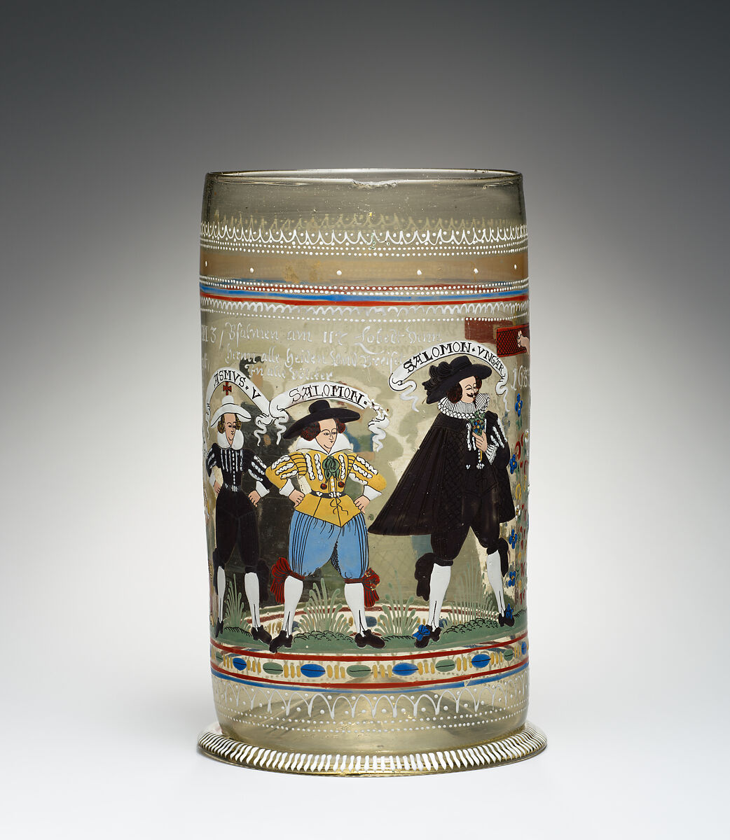 Beaker (Humpen), Glass, German, Franconia