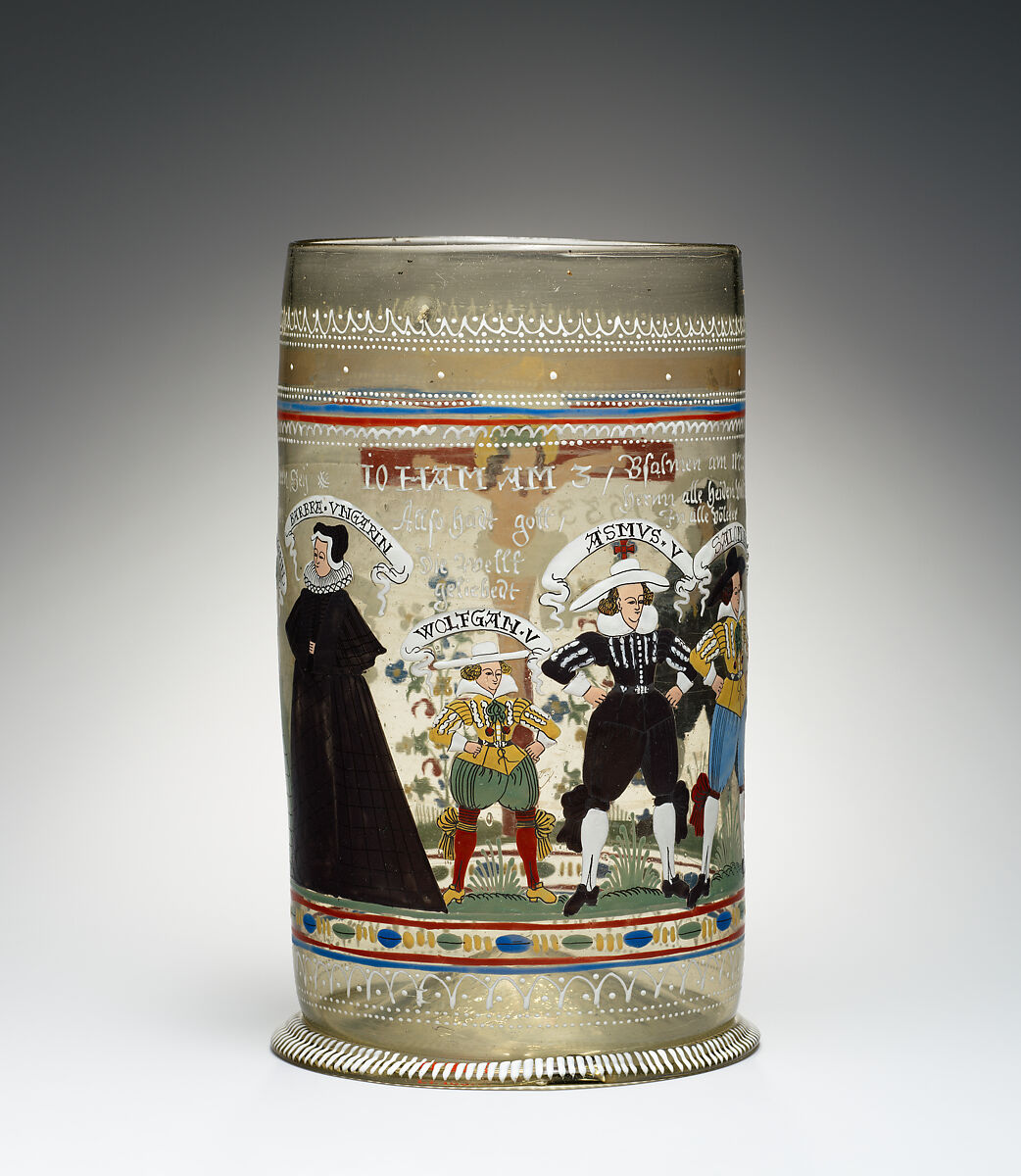 Beaker (Humpen), Glass, German, Franconia