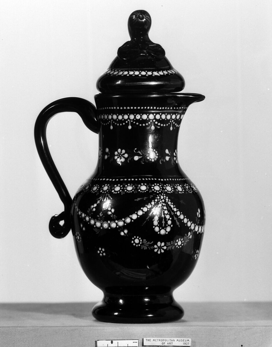 Jug with cover, Glass, German or Russian 