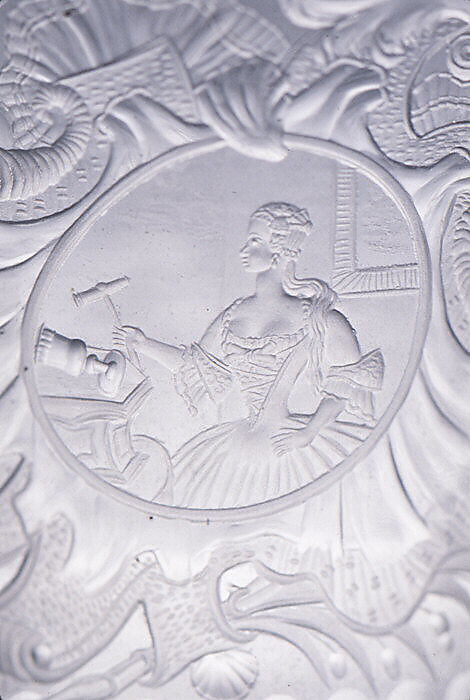 Allegory of love, hope and plenty, Johann Heinrich Balthasar Sang (German, active Brunswick), Glass, engraved and partly polished, German, Brunswick (Braunschweig)