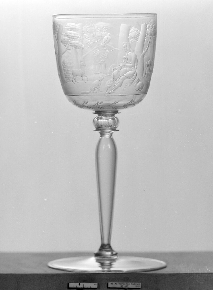 Standing cup (Pokal), Glass, German, probably Nuremberg 