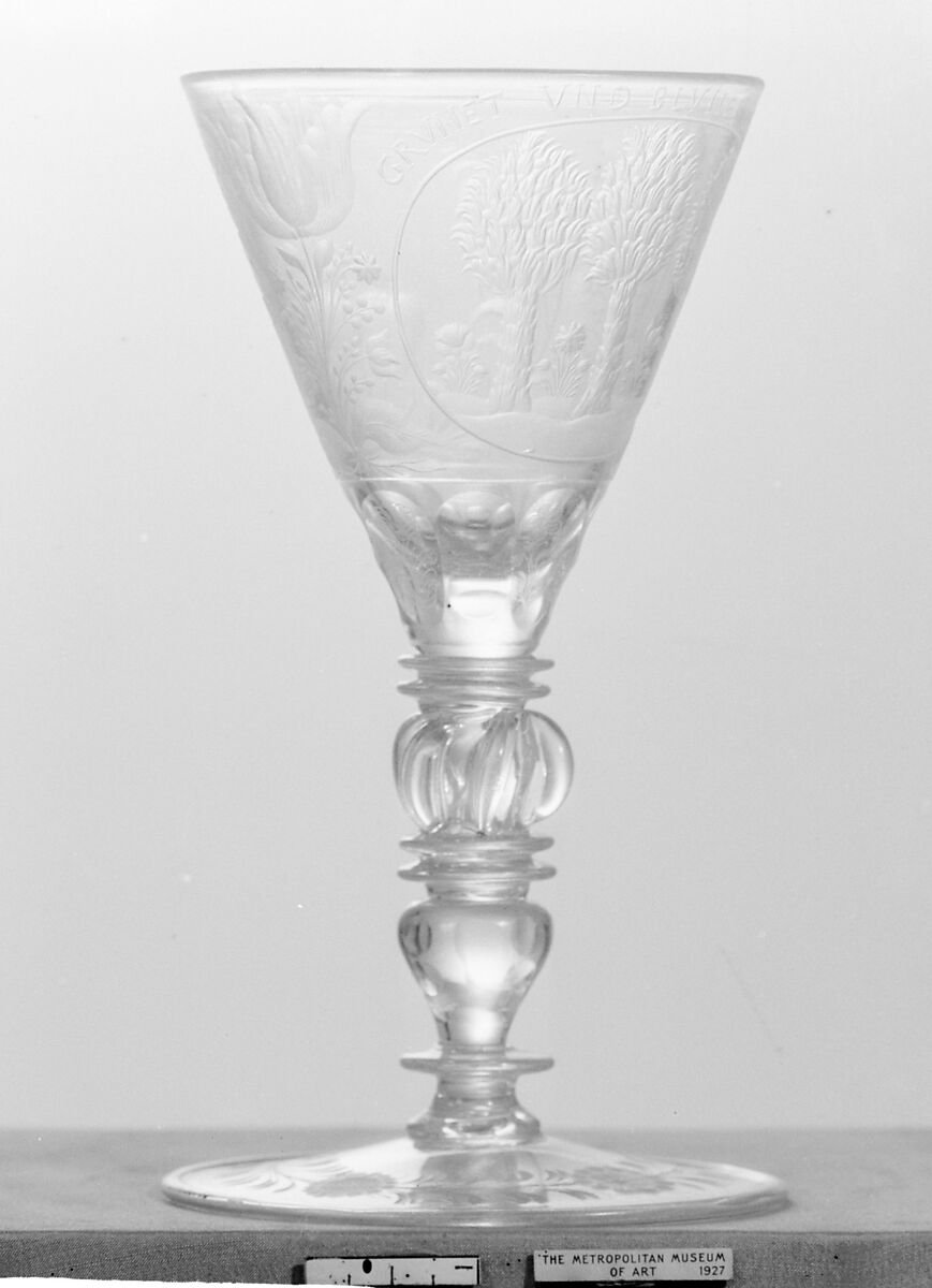 Wineglass, Glass, possibly German, Nuremberg 