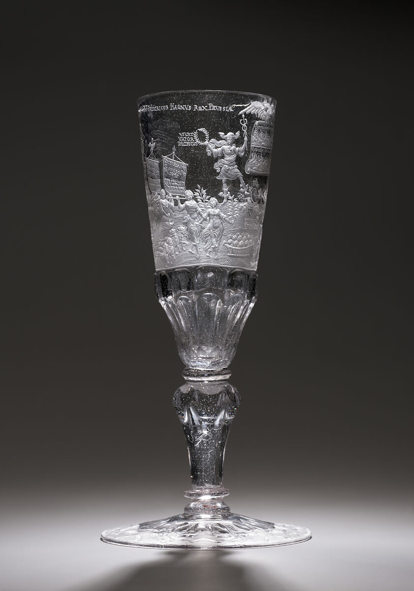 Triumph of Frederick the Great after second Silesian war, Glass, German, Silesia