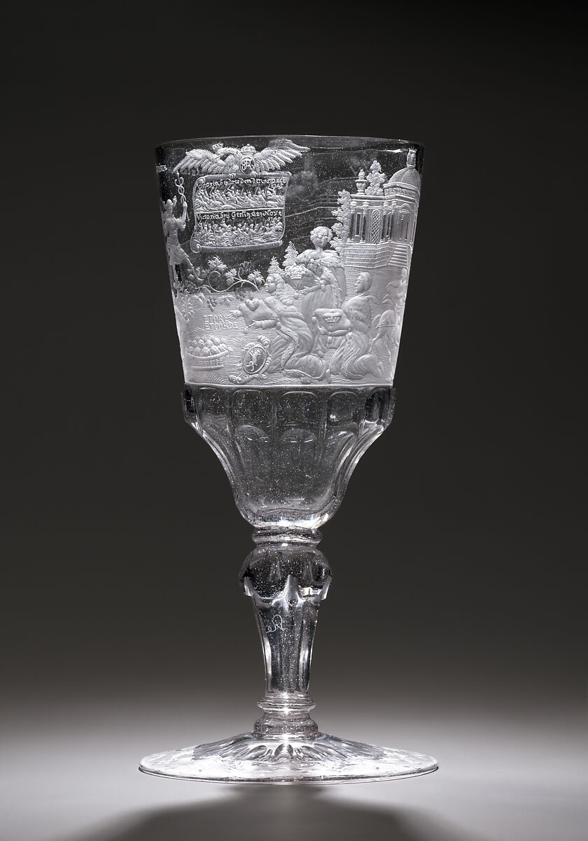 Triumph of Frederick the Great after second Silesian war, Glass, German, Silesia