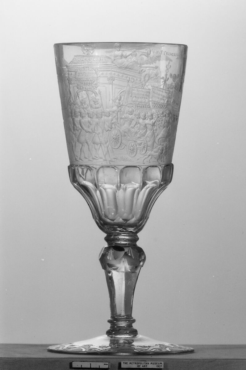 Standing cup, Glass, German, Silesia 