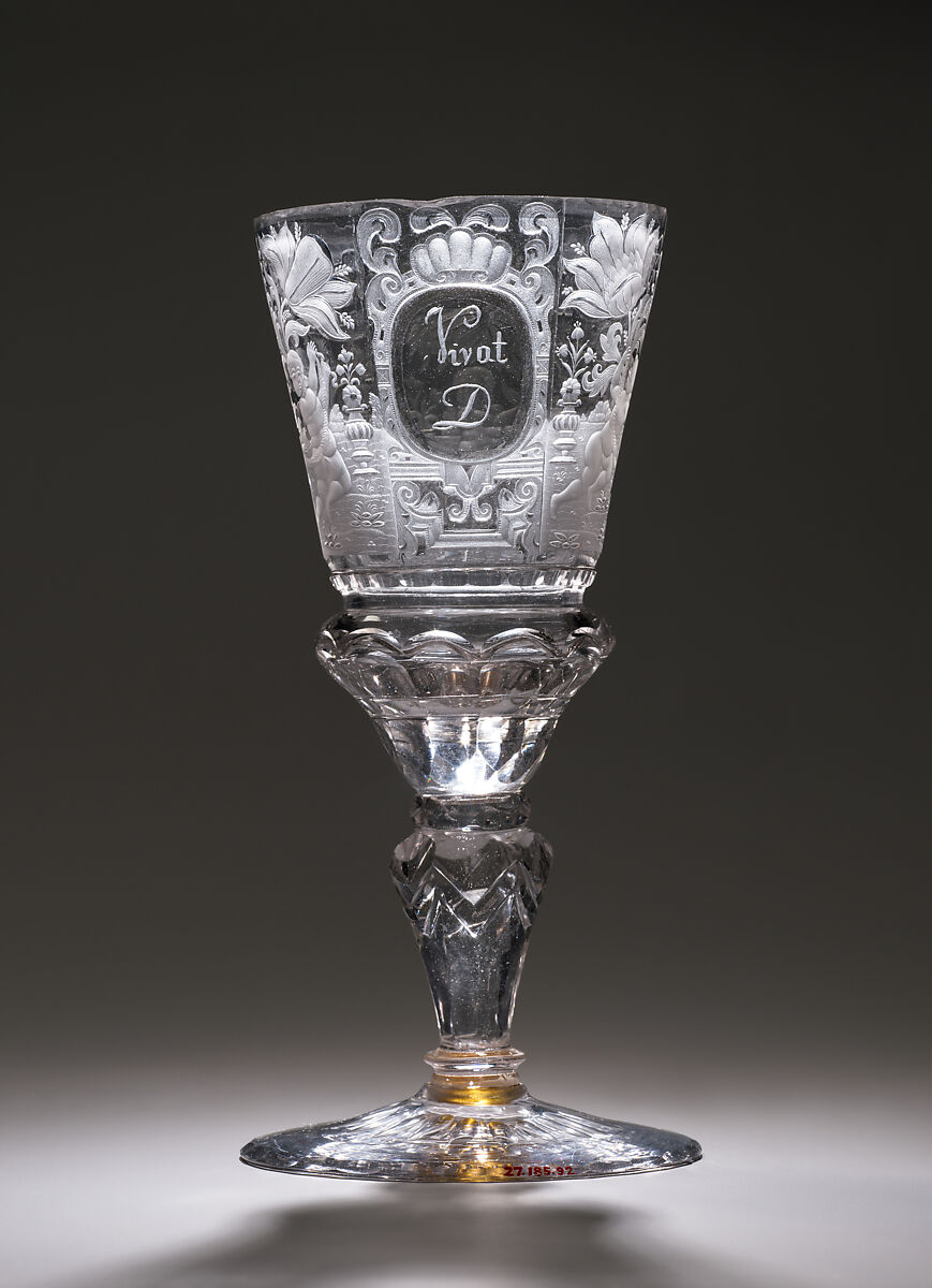 Standing cup, Workshop of Friedrich Winter (active 1685–ca. 1710), Glass, German, Silesia (Petersdorf)