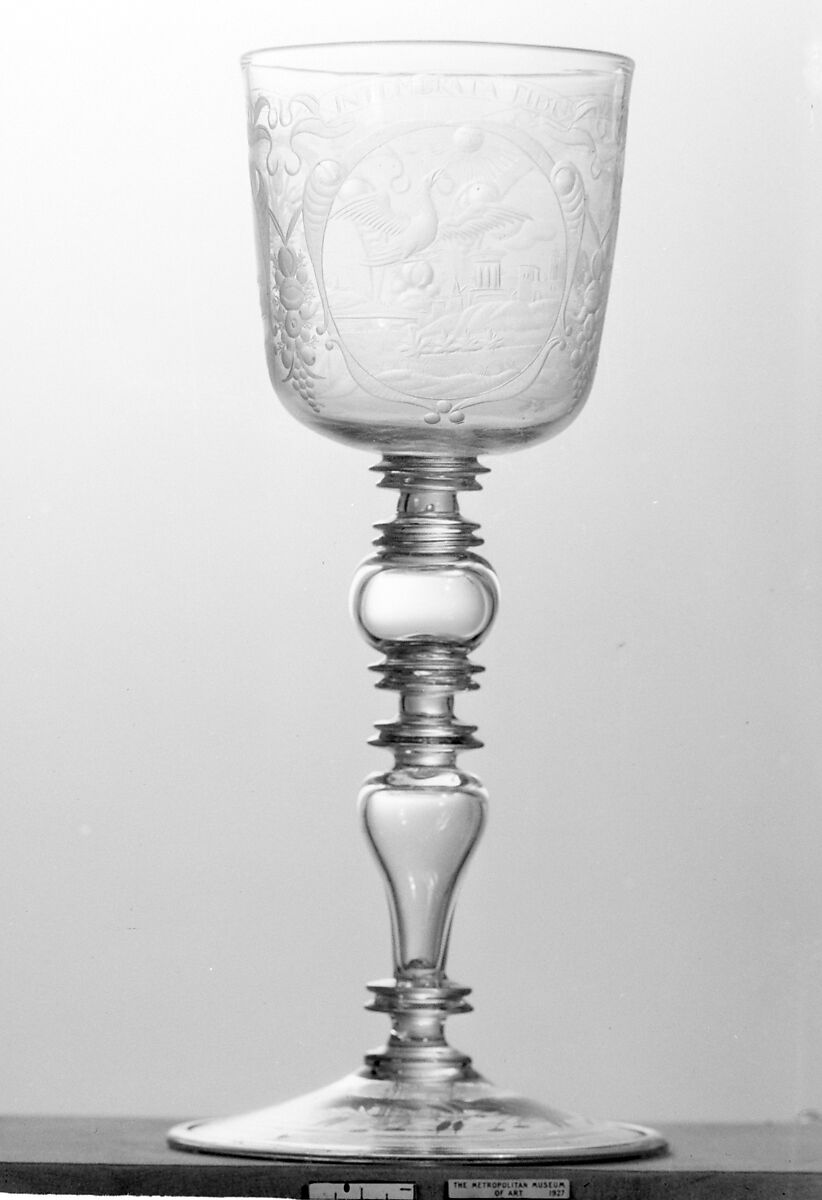 Standing cup (Pokal), Glass, German, Nuremberg 