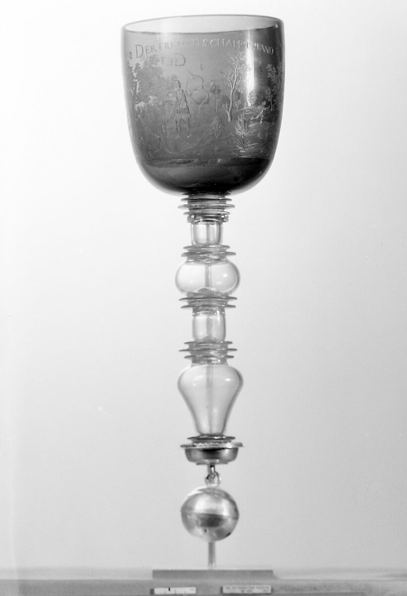 Goblet (Pokal), Glass, silver, German, Nuremberg 