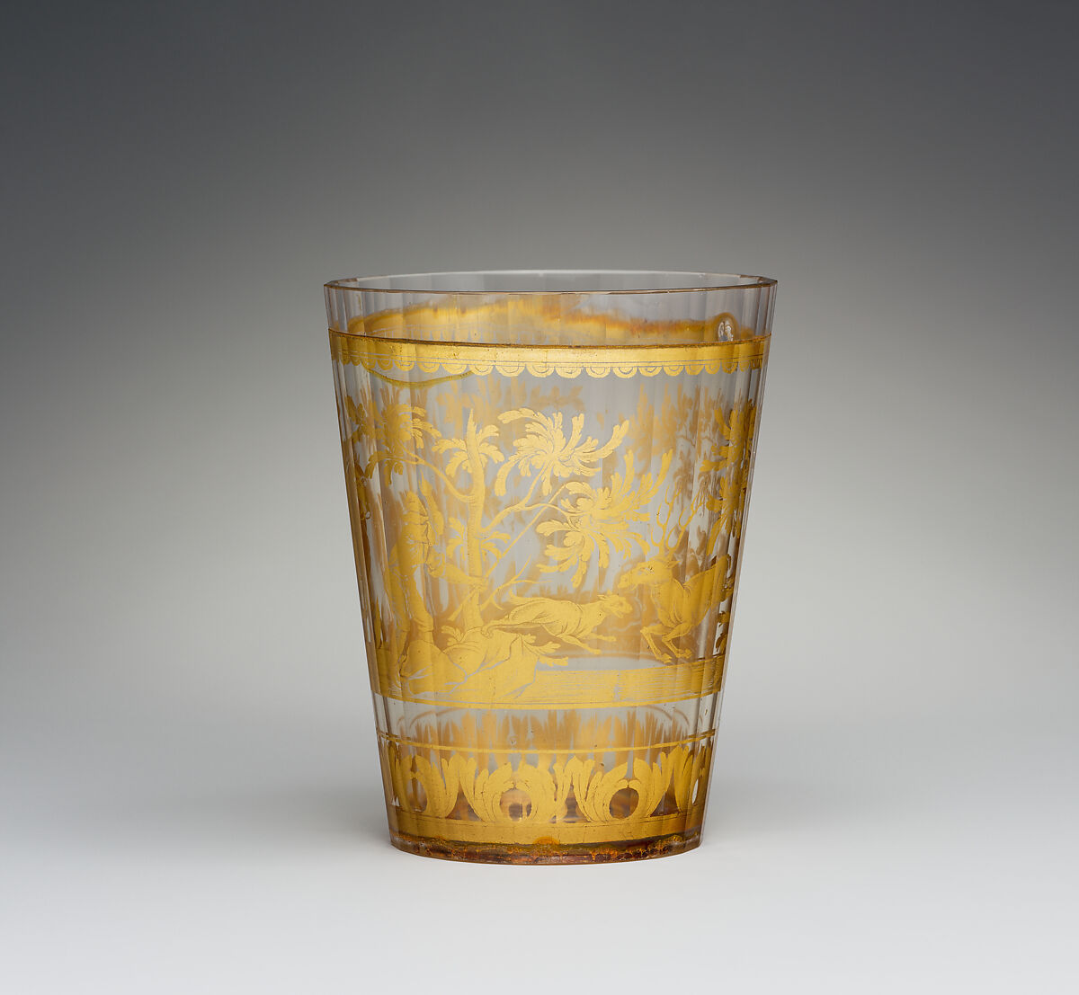 Beaker, Zwischengold glass, Bohemian