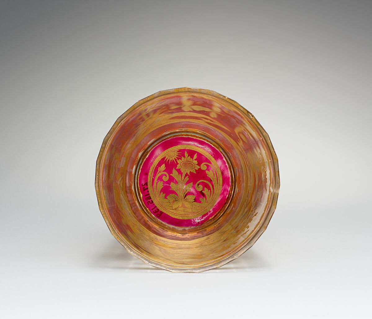 Beaker, Zwischengold glass, Bohemian