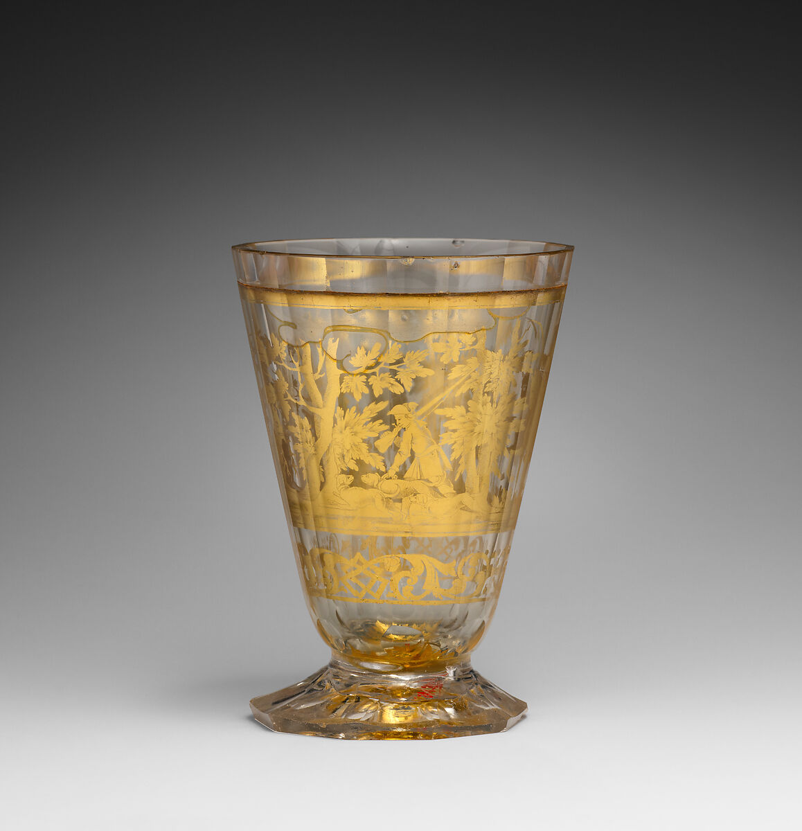 Beaker, Zwischengold glass, Bohemian
