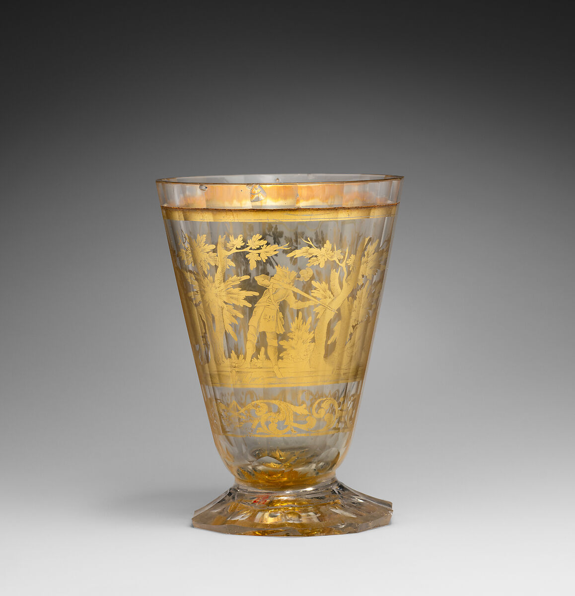 Beaker, Zwischengold glass, Bohemian