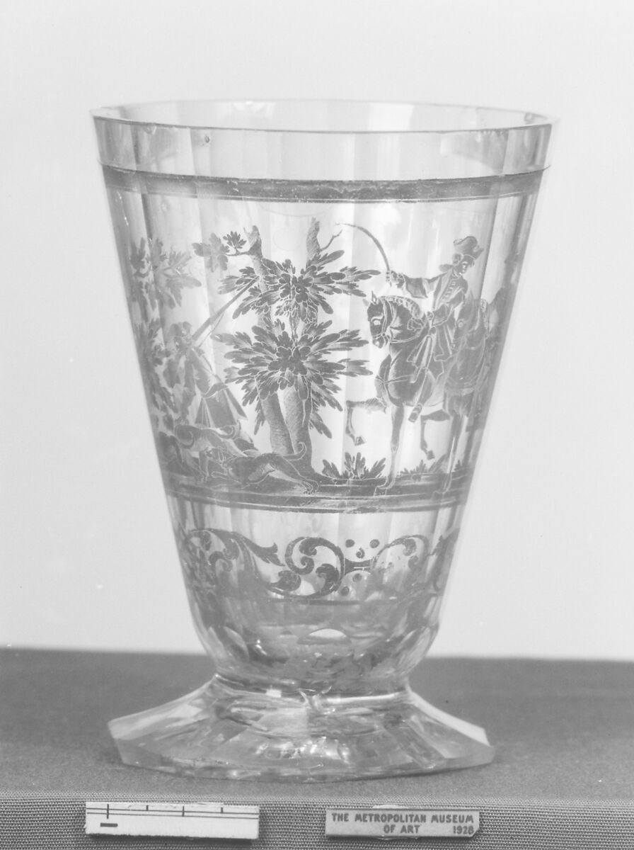 Beaker, Zwischengold glass, Bohemian 
