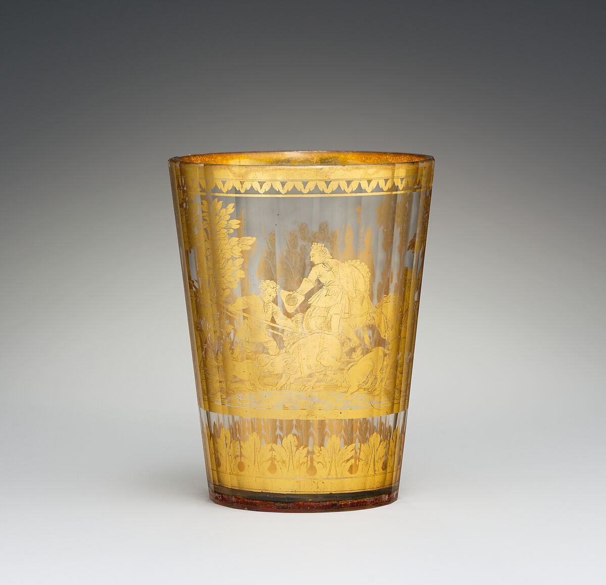 Beaker, Zwischengold glass, Bohemian
