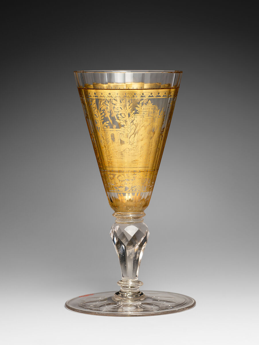 Wineglass, Zwischengold glass, Bohemian
