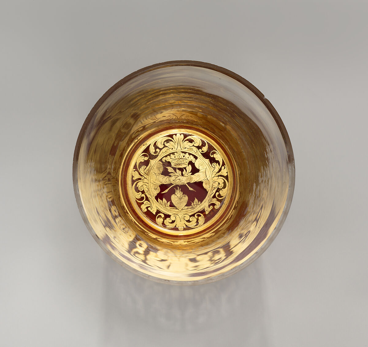 Beaker, Zwischengold glass, Bohemian