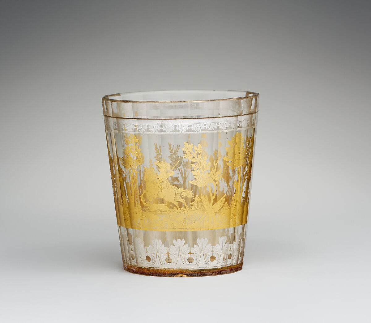 Beaker, Zwischengold glass, Bohemian