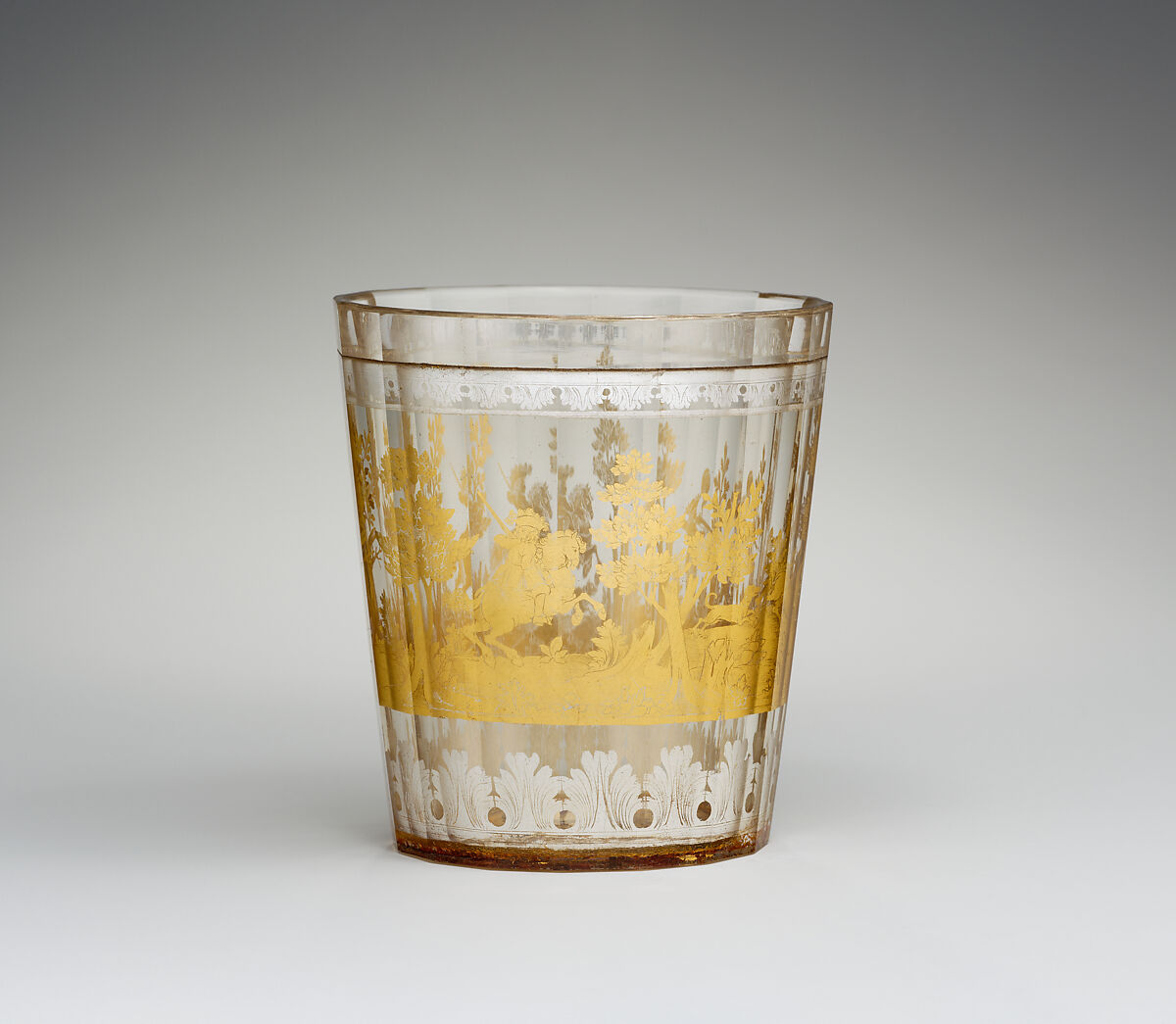 Beaker, Zwischengold glass, Bohemian