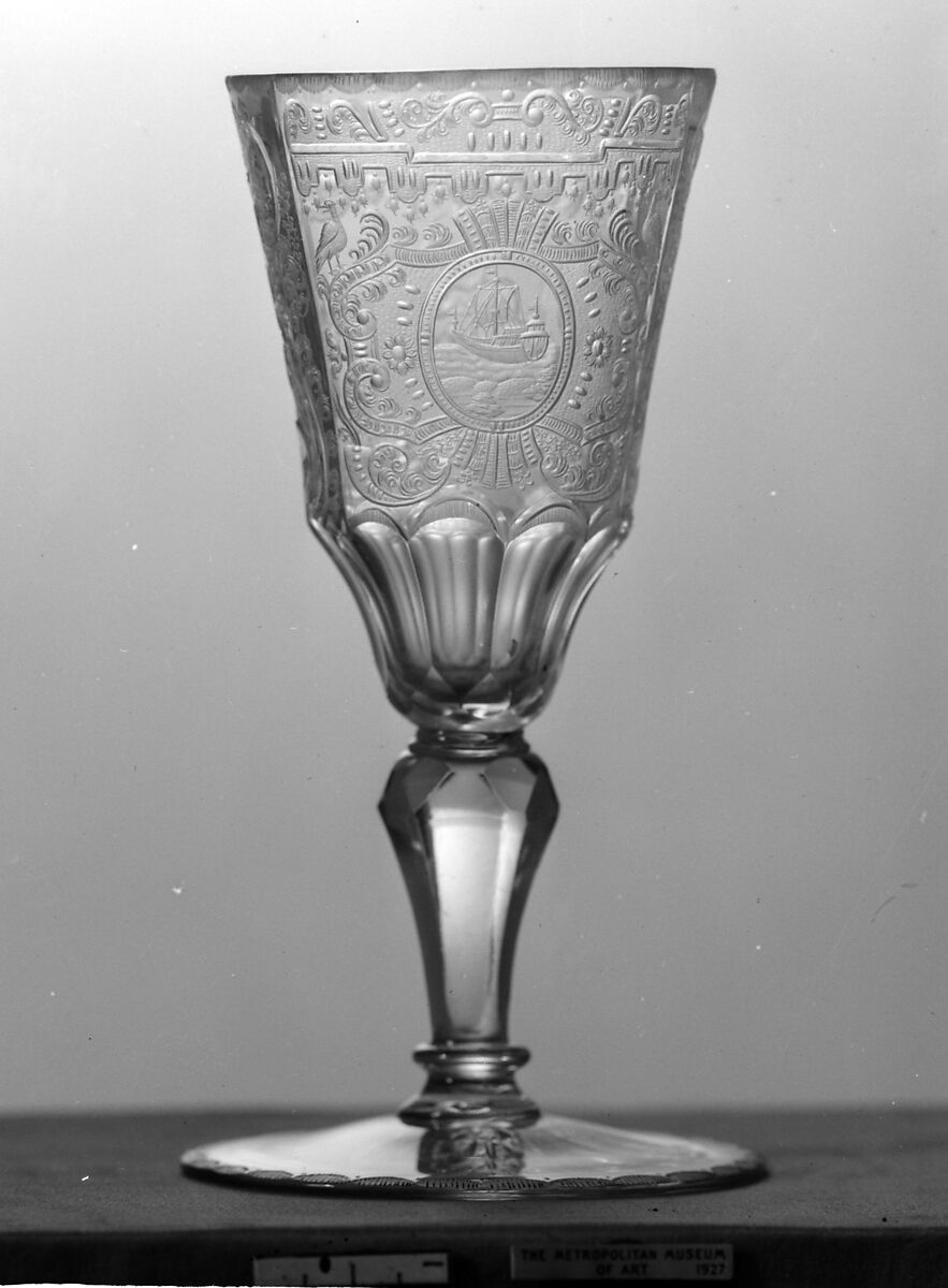 Wineglass, Glass, German, Silesia 