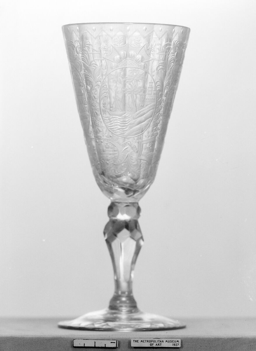 Standing cup, Glass, Bohemian, Riesengebirge (Krkonoše) 