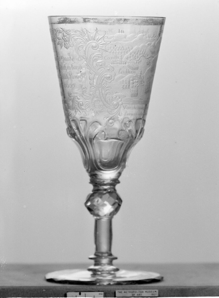 Standing cup, Glass, German, Silesia 