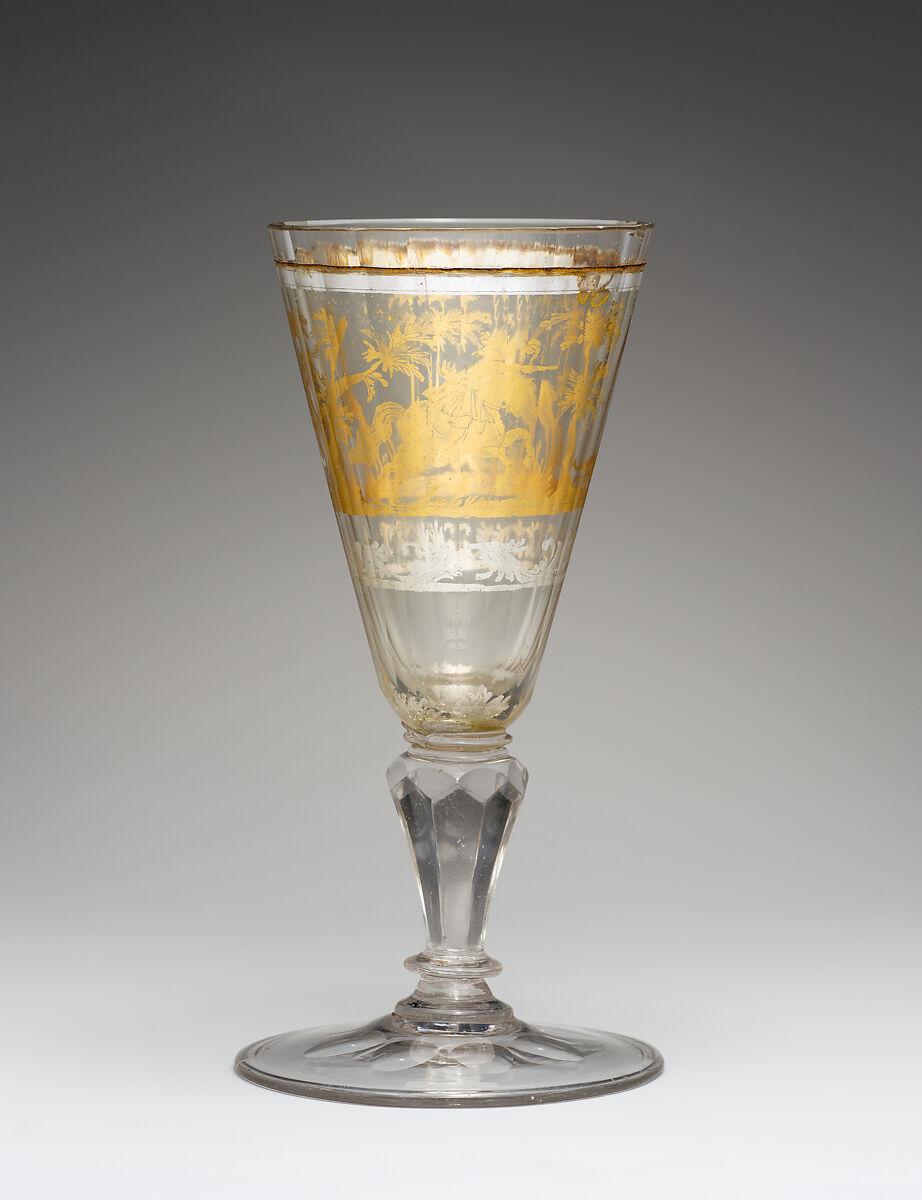 Wineglass, Zwischengold glass, Bohemian