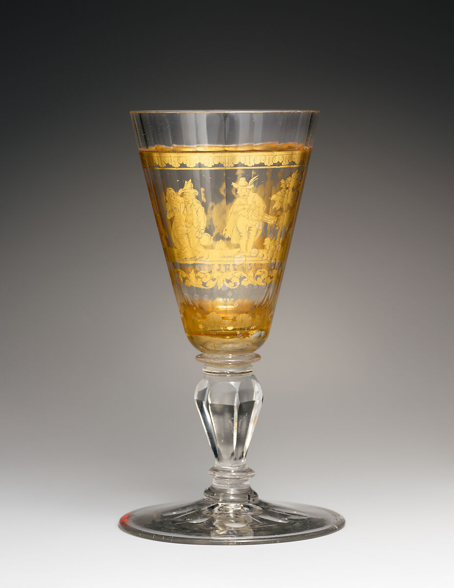 Wineglass, Zwischengold glass, Bohemian